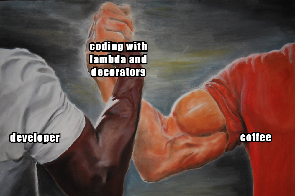 coding with lambda and decorators